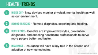 HAX | HARDWARE TRENDS 2016 | PAGE 62
LIFESTYLE: THE SHOWROOM STRIKES BACK
• “Showrooming” has become synonymous with the
struggle of brick-and-mortar retailers against online
players.
• Connected devices are an opportunity to offer new in-
store experiences.
• New retail formats are being tested to feature
connected product, including Target's Open House,
Sear's connected solutions shop and B8ta retail in Palo
Alto.
• Retailers have launched special programs to work
with early stage startups, including Amazon's
Launchpad and Brookstone's Launch program
HAX Product Demos at Target
B8ta store in Palo Alto
 