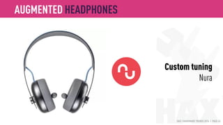 Custom A.I.
like in “Her”?
We’re not far!
AUGMENTED HEADPHONES
 