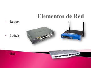 •

Router

•

Switch

•

Hub

 