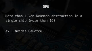 GPU
Mo e han 1 on Neumann abs
s n e h p (mo e han 10)
ex : N

d a GeFo

e

a

on

n a

 