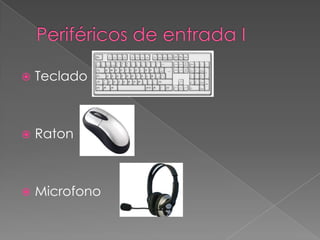 

Teclado



Raton



Microfono

 