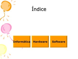 Índice Informática Hardware Software 