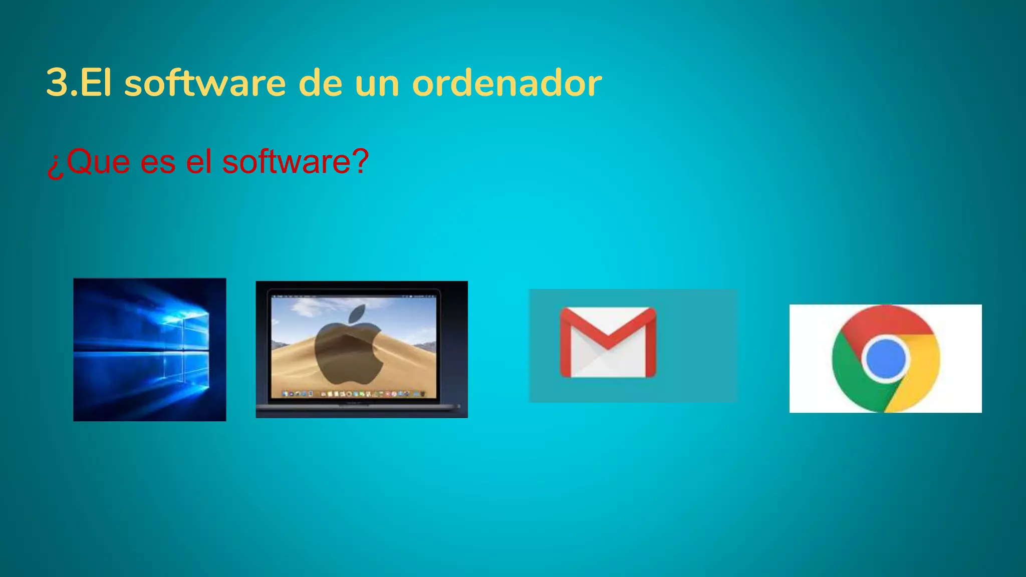 3.El software de un ordenador
¿Que es el software?
 