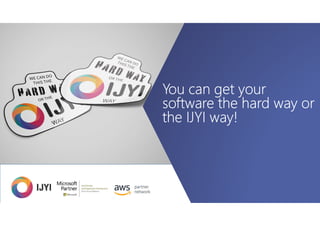 You can get your
software the hard way or
the IJYI way!
 