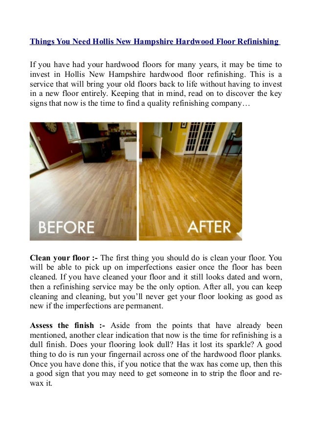 Things To Consider Hardwood Floor Refinishing