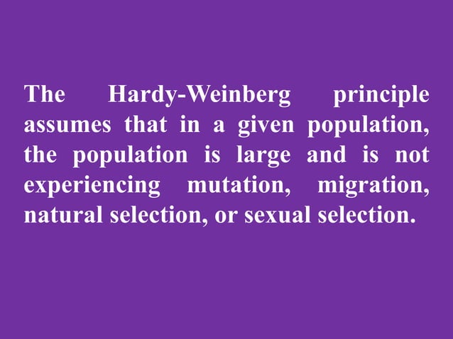 Hardy weinberg law | PPT