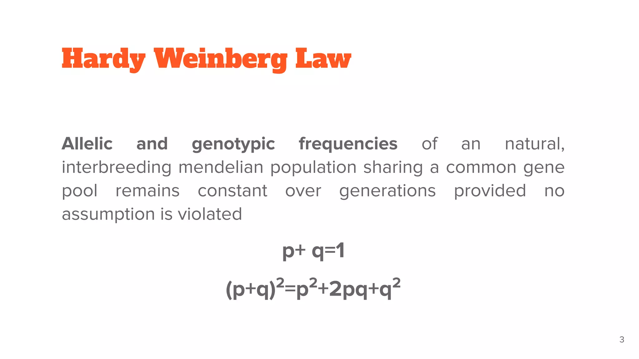 Hardy Weinberg law | PDF