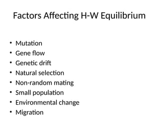 Comprehensive Overview of Hardy-Weinberg Theory and Genetic Equilibrium ...