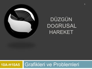 1




                       DÜZGÜN
                      DOĞRUSAL
                       HAREKET




10A-H10A5   Grafikleri ve Problemleri
 