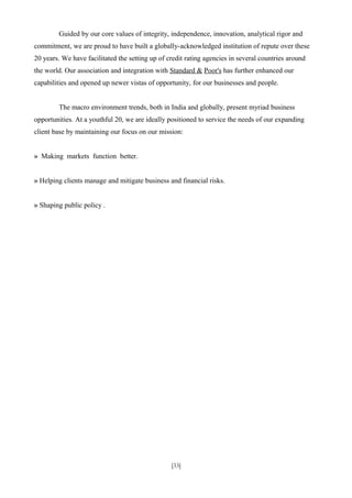 AWARENESS OF CRISIL SME RATINGS AMONG VARIOUS EMERGING SME’s | DOC