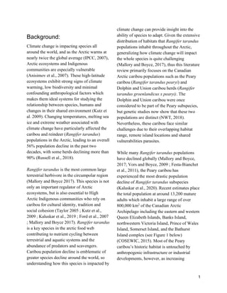 1
Background:
Climate change is impacting species all
around the world, and as the Arctic warms at
nearly twice the global...