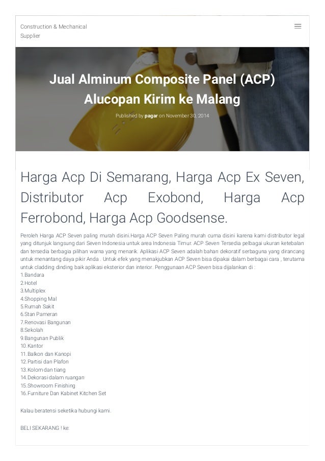  Harga  acp seven per  meter  persegi  telp 085 105 222 200