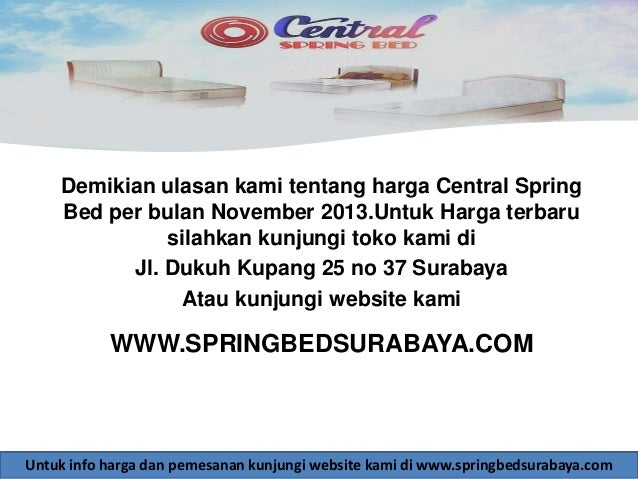 HARGA SPRING BED CENTRAL SURABAYA