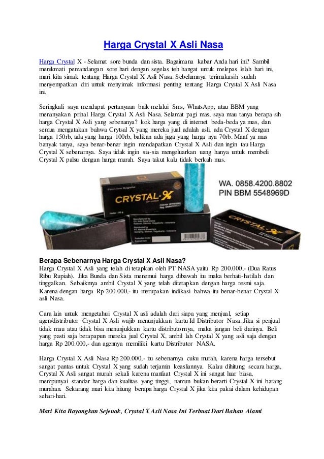 Natural Nusantara Crystal X Produk Nasa Asli +6283115586518 Obat