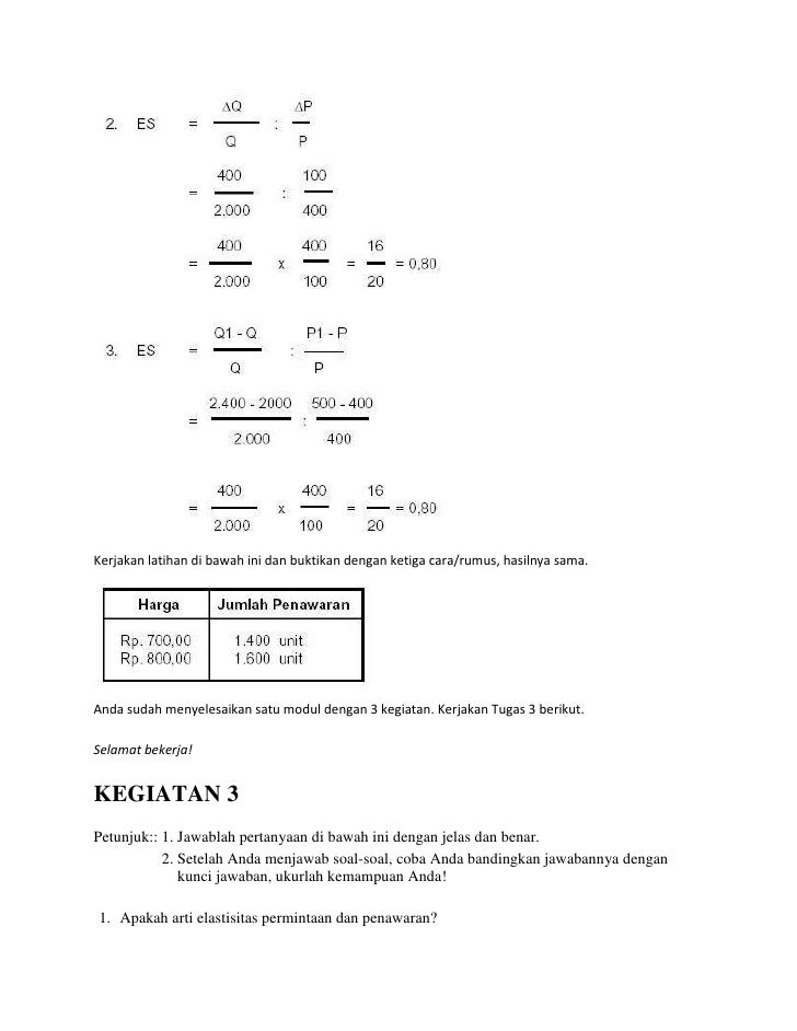 Harga Keseimbangan Pasar