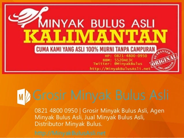 0821 4800 0950 - Harga Minyak Bulus Asli