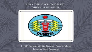 SMA NEGERI 12 KOTA TANGERANG
TAHUN AJARAN 2017/2018
Jl. HOS Cokrominoto, Gg. Barokah , Puribeta Selatan,
Larangan Utara, Tangerang.
 