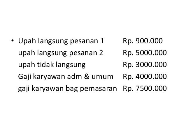 Harga pokok pesanan