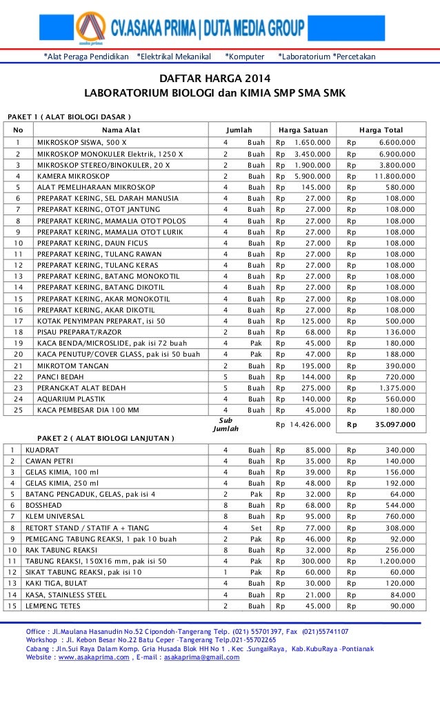 iHargai rab alat lab ipa kit fisika ikimiai biologi smp sma