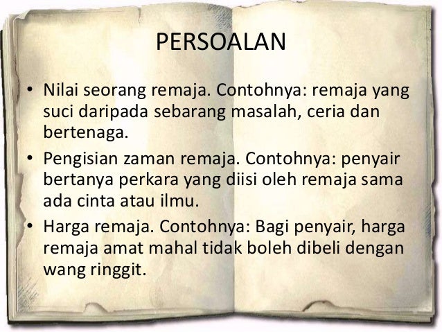 Sajak Harga Remaja (antologi tingkatan 4)