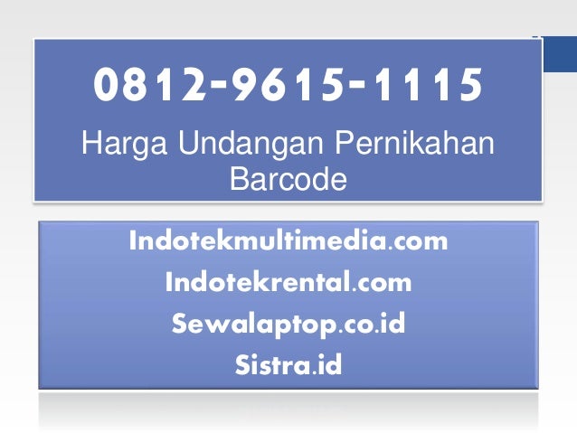 Harga Undangan Pernikahan Barcode 0812 9615 1115