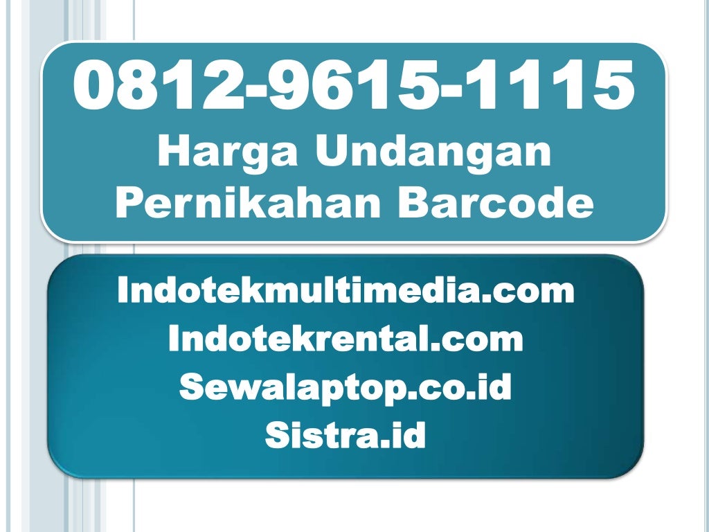 081296151115, Harga Undangan Pernikahan Barcode, Sistra.id,