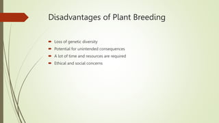 Plants and animal breeding: improvement Management | PPTX