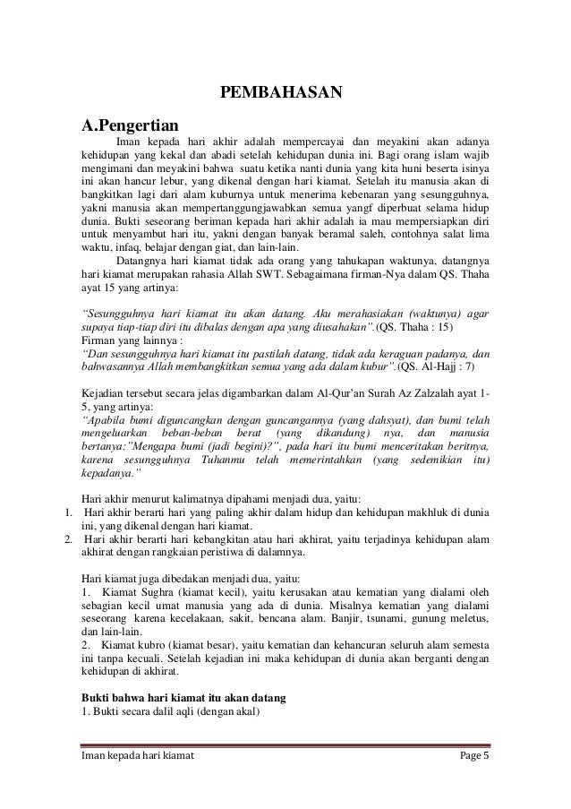 Dalil Hadits Tentang Hari Kiamat Kubra Sumber Ilmu