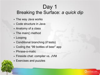 OpenThink Labs Training : Diving into Java, The Head First Way | PDF ...