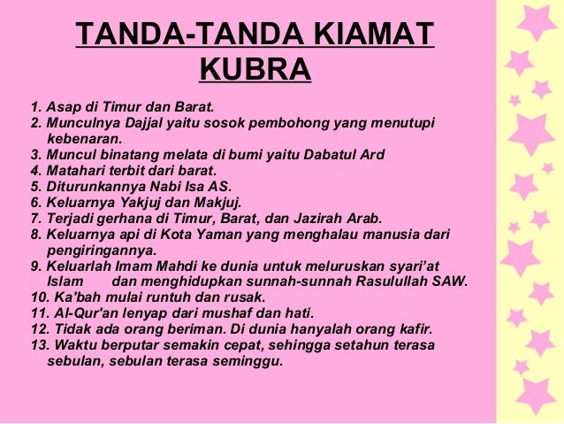 Agama Jenis Jenis Hari Akhir Kiamat