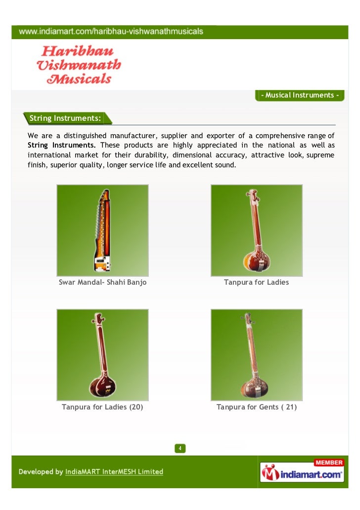 Haribhau Vishwanath Musicals, Mumbai, Musical Instruments