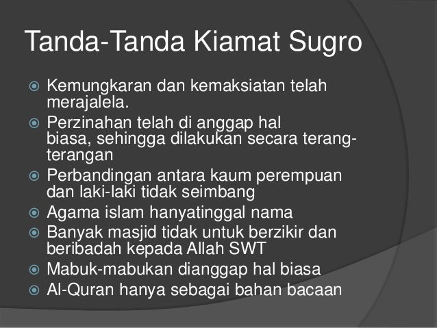 PPT Hari Kiamat - Tugas Agama kelas 9 SMP PPT Hari Kiamat - Tugas Agama kelas 9 SMP