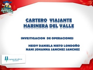INVESTIGACION DE OPERACIONES
HEIDY DANIELA NIETO LONDOÑO
NANI JOHANNA SANCHEZ SANCHEZ
 