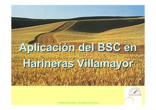 CASO HARINERAS VILLAMAYOR




    Aplicación del BSC en
    Harineras Villamayor


1           V JORNADAS BSC - FUERTEVENTURA
 