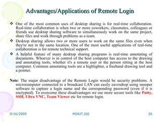 Remote Login Applications Remote Login | PPT