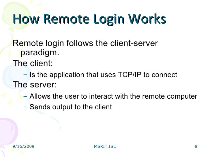 Remote Login