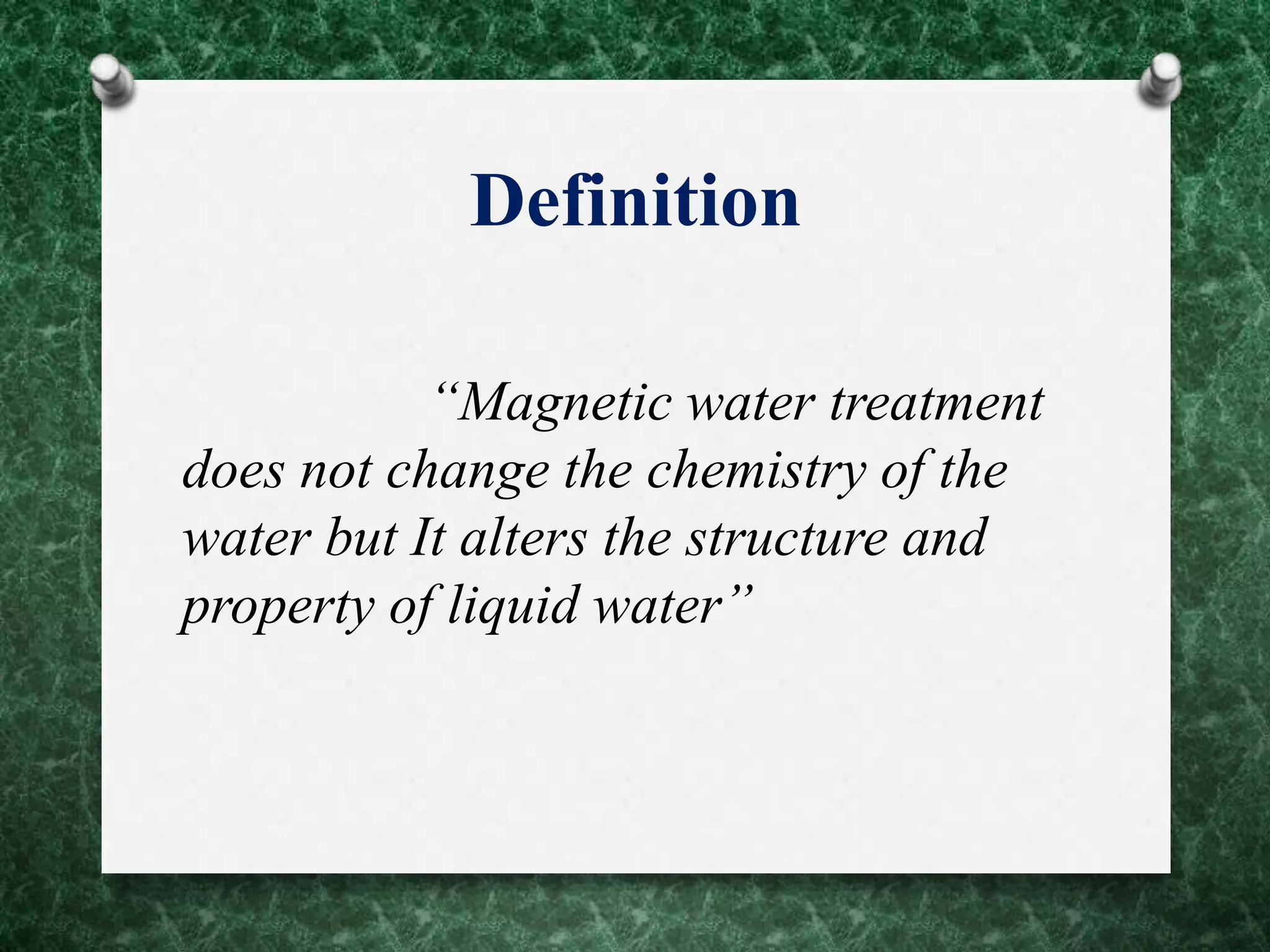 Magnetic Water Treatment .Haripriya Radhakrishnan | PPTX
