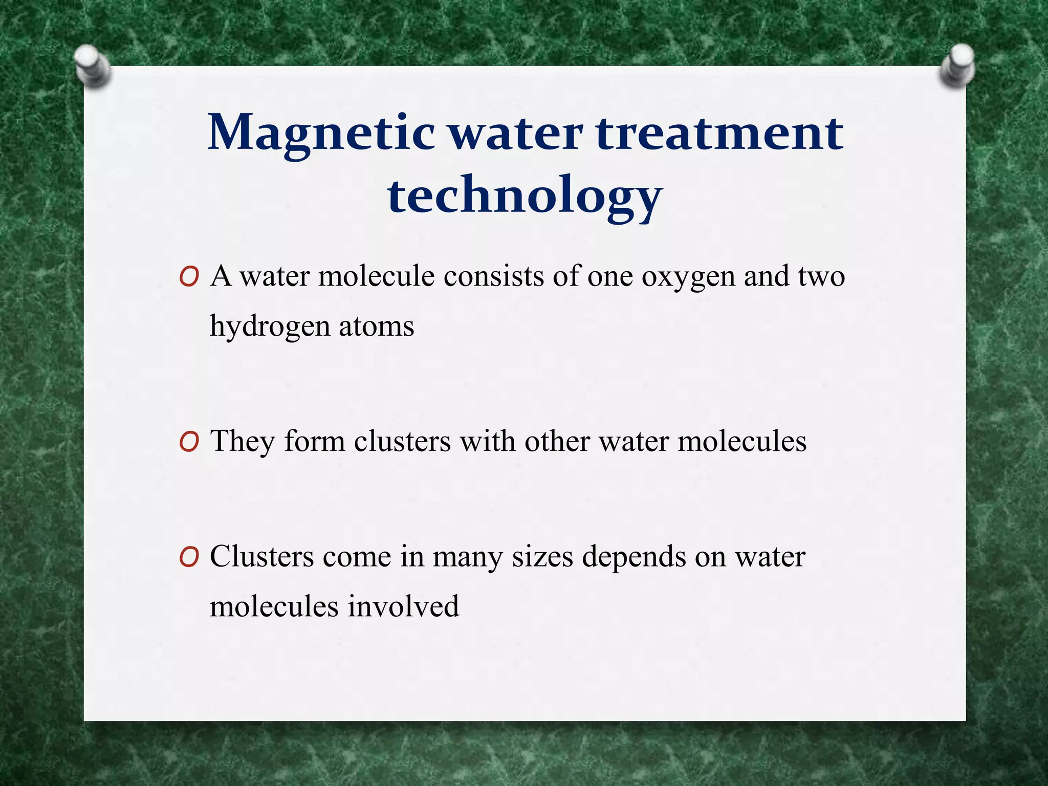 Magnetic Water Treatment .Haripriya Radhakrishnan | PPTX