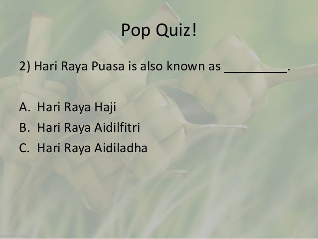 Hari raya class presentation