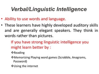 Multiple Intelligence | PPTX