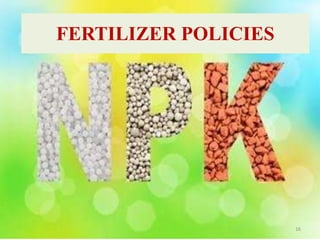 FERTILIZER POLICIES
16
 