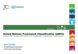 UNFC, Sustainable Development Goals and elaboration of challenges in ...