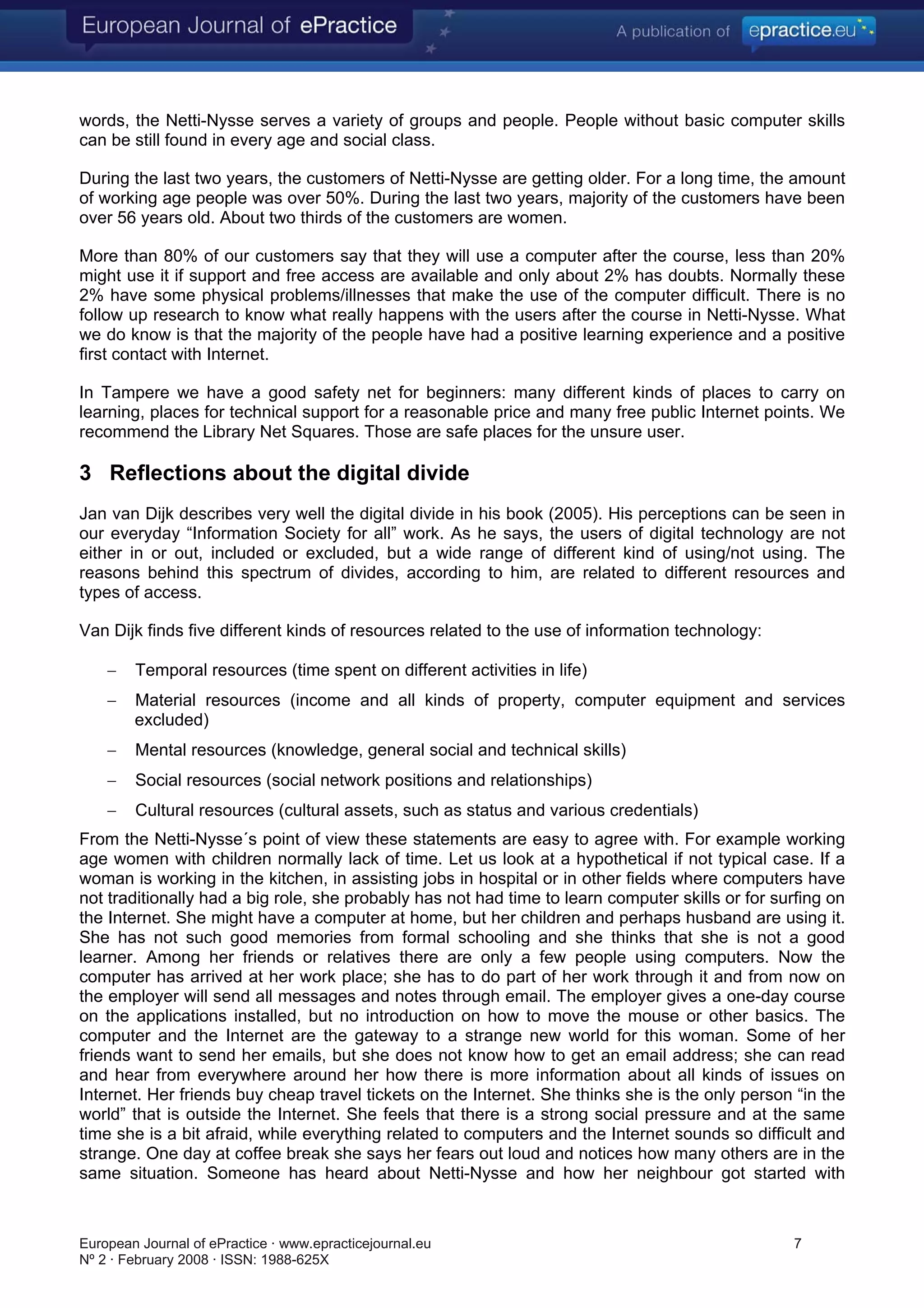 Surfing, creating and networking: Tampere City Library drives into the Information Society