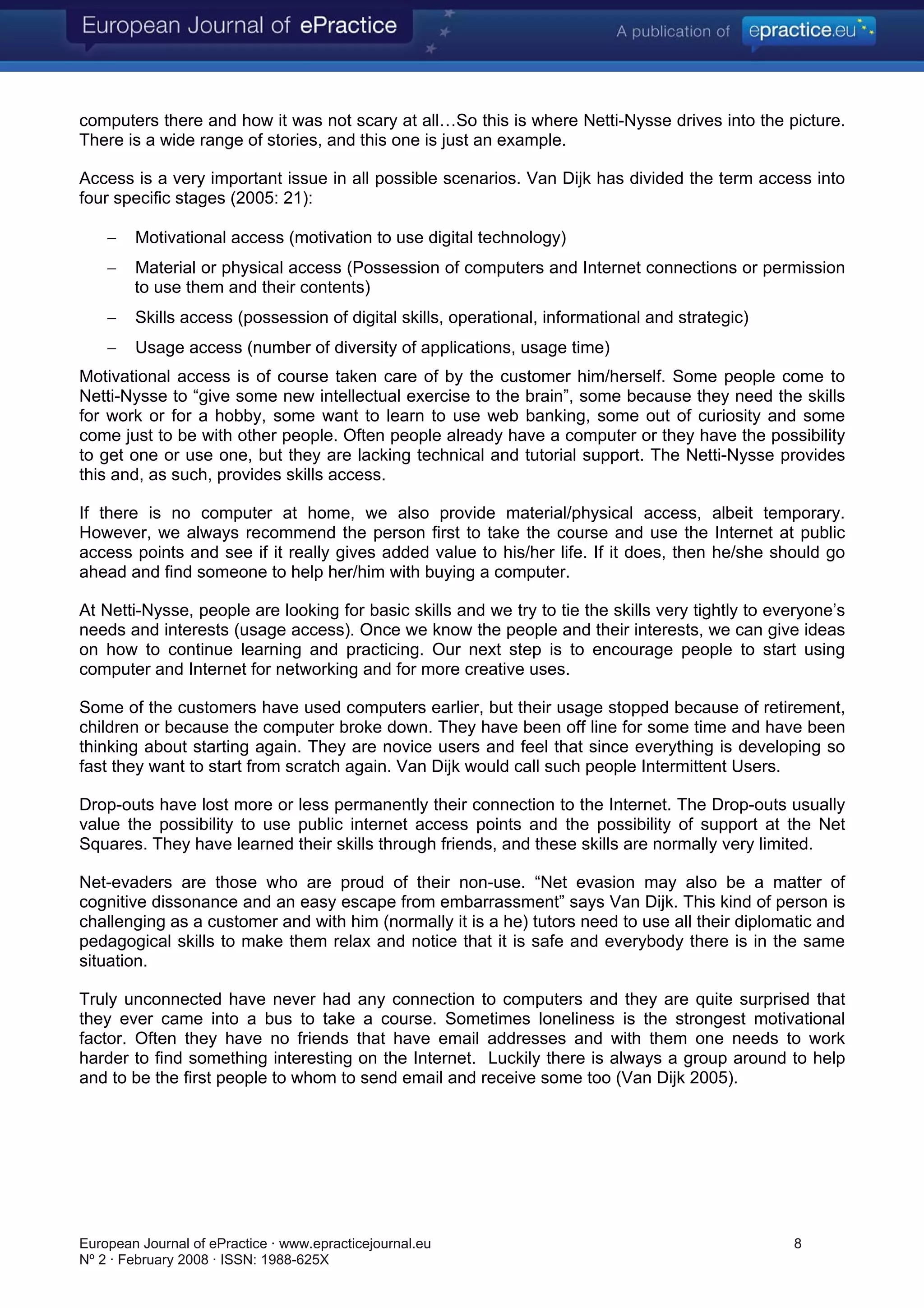 Surfing, creating and networking: Tampere City Library drives into the Information Society