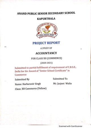  specific  accountancy project file