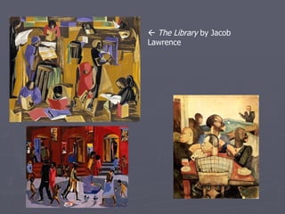    The Library  by Jacob Lawrence 