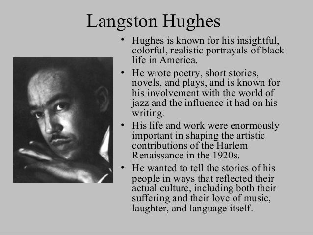 harlem renaissance presentation langston hughes most famous works