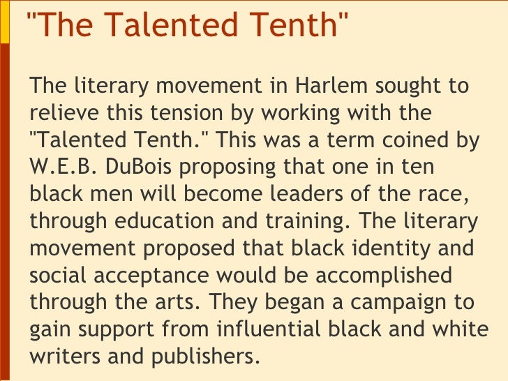 Talented tenth essay