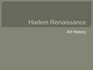 Harlem Renaissance Art History 
