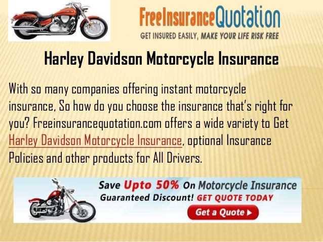 Harley Davidson Motorcycle Insurance Quote